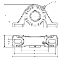 National Bearings Pillow Block - dim
