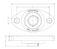 National Bearings Pillow Block Flange Bearings - dim