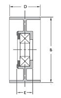 Fenner Drives Flat Belt Idlers, Flangeless -dim