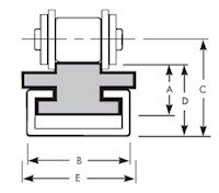 Trackstar Single Chain Guide with Mounting Channel - dim