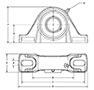 National Bearings Pillow Block - dim
