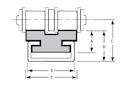 Trackstar Double Chain Guide with Mounting Channel - dim