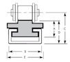 Trackstar Single Chain Guide with Mounting Channel - dim