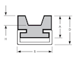 Trackstar V Belt Guides - dim
